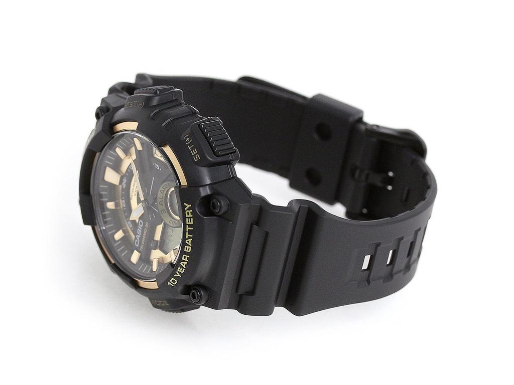 Casio Standard World Time Watch Quartz Men's AEQ-110BW-9AVDF Gold/Black