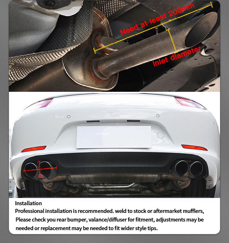 Carbon Fiber Stainless Steel Exhaust Muffler for BMW 3 Series 320i
