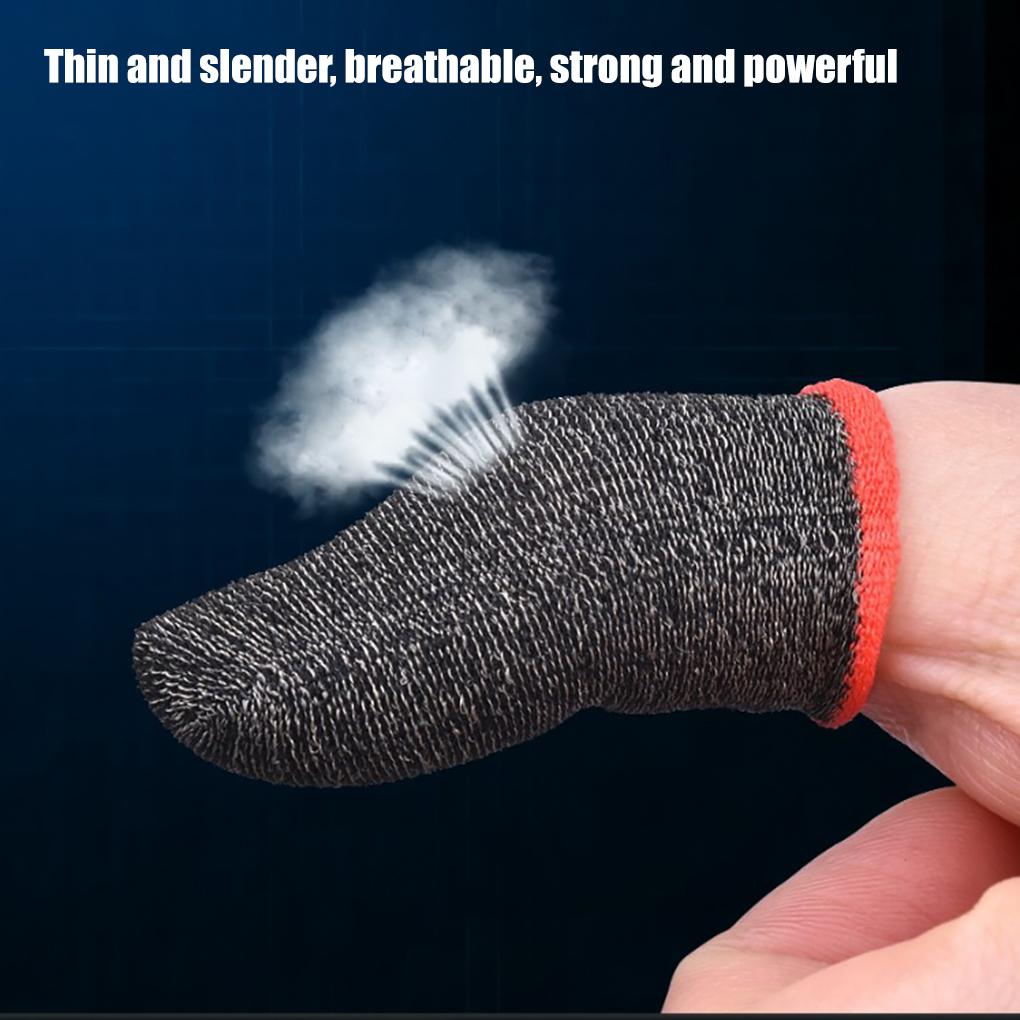 2Pcs Game Fingertip Sleeves Sweat Proof Anti-slip Breathable Screen Protective Gloves Kit Portable Gaming Parts