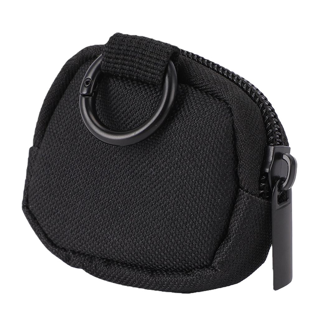 Earbud Case Nylon Soft Protective Portable Earphone Pouch Carrying Case with Zipper for Outdoor Travel Black