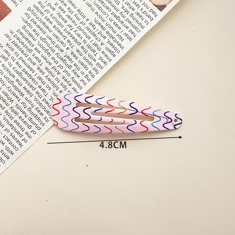 Neue bedruckte Wassertropfen BB-Klammer Pony abgebrochenes Haar Hinterkopf kein Schaden Haarspange Stirn Seitenclip Kinder-Haarschmuck