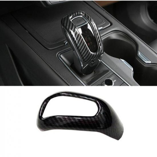 Carbon Fiber Inner Gear Shift Knob Decor Cover Trim For Cadillac XT4 2018-2022