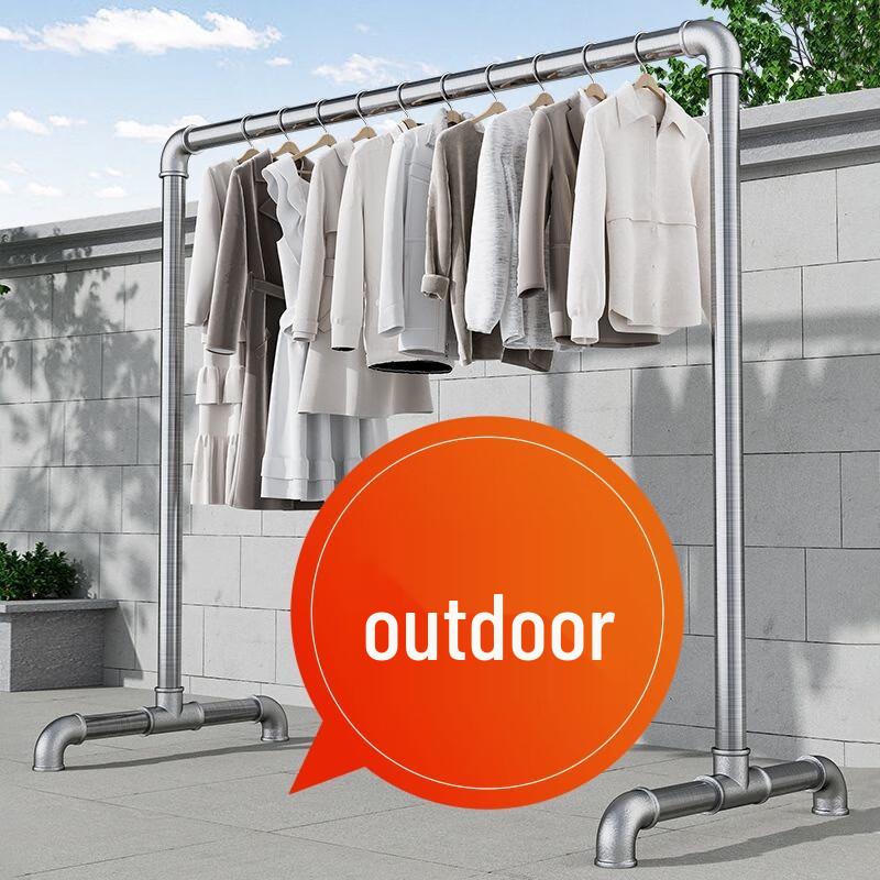 Miflame Heavy-Duty 3-Rod Movable Clothes Rack