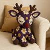 Flower Reindeer Crochet Kit Beginners Crochet Reindeer Doll DIY Kit Crochet Animal Starter Kit