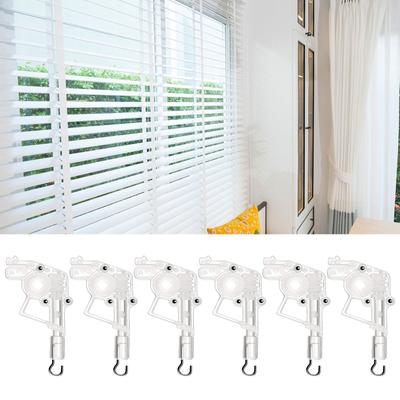 6Pcs Low Profiles Wand Tilter for Hexagon Shape Gear Hook Connection and Low Rails Horizontal Wood Blind Hook Connection