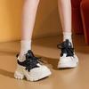 Inner height increase dad shoes women's leather spring and summer 2025 small man thick-soled fried street women's shoes muffin casual sneakers