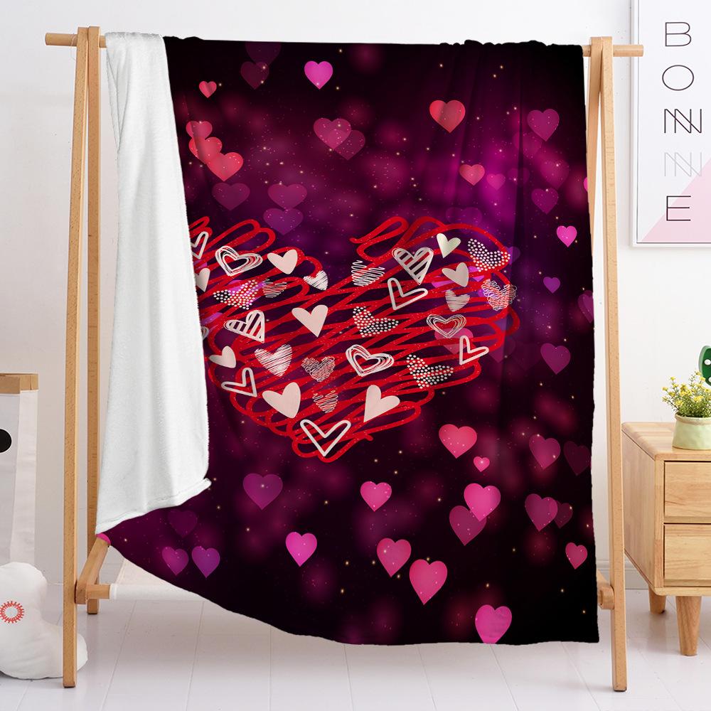 Valentine'S Day Blanket Love Flannel Blanket Autumn Spring Autumn European And American Sizes