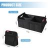 Heavy-Duty Waterproof Car Storage Box 55L Foldable Trunk Organizer with Dividers for SUV Van Durable Oxford Fabric Extra Pocket
