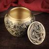 Office Desk Ornament Brass Tea Canister