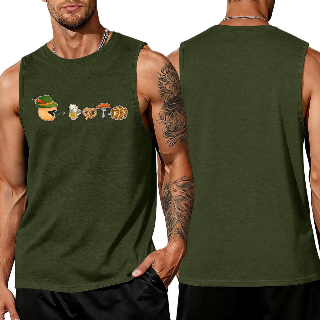 Herren ärmelloses Tanktop Sommer lässig locker sitzend Muskelshirt Leichtes atmungsaktives Gewebe Bequeme Alltagskleidung