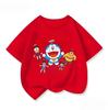 Fashion Children Crew Neck T Shirt Summer Kawaii Cartoon Print Cute Street Style Wear Doraemon Kids Clothes 314Y