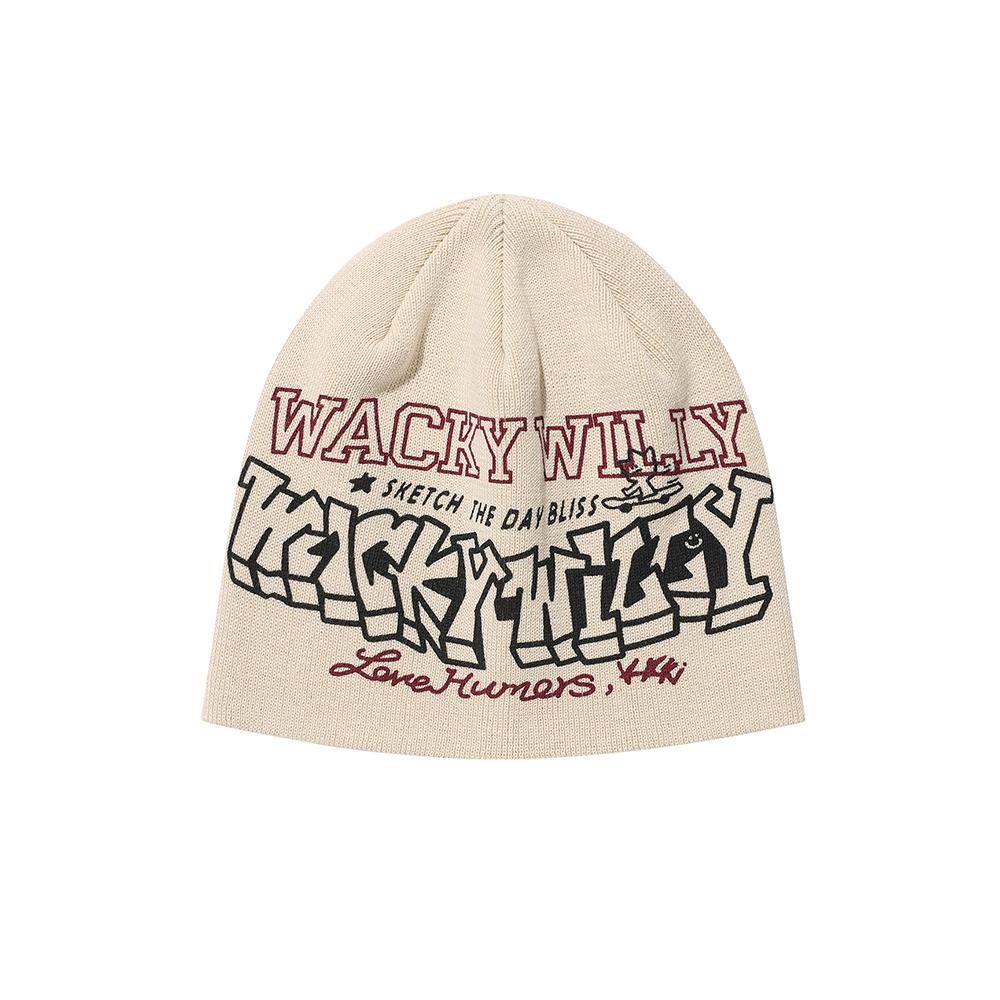 WACKY WILLY Lettering Graphic Beanie (2 Colors)