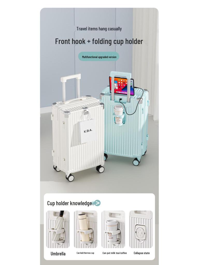 2025 Multifunctional Trolley Suitcase: Durable Japanese Design for Men, Women & Students with Leather Finish & Combo Lock