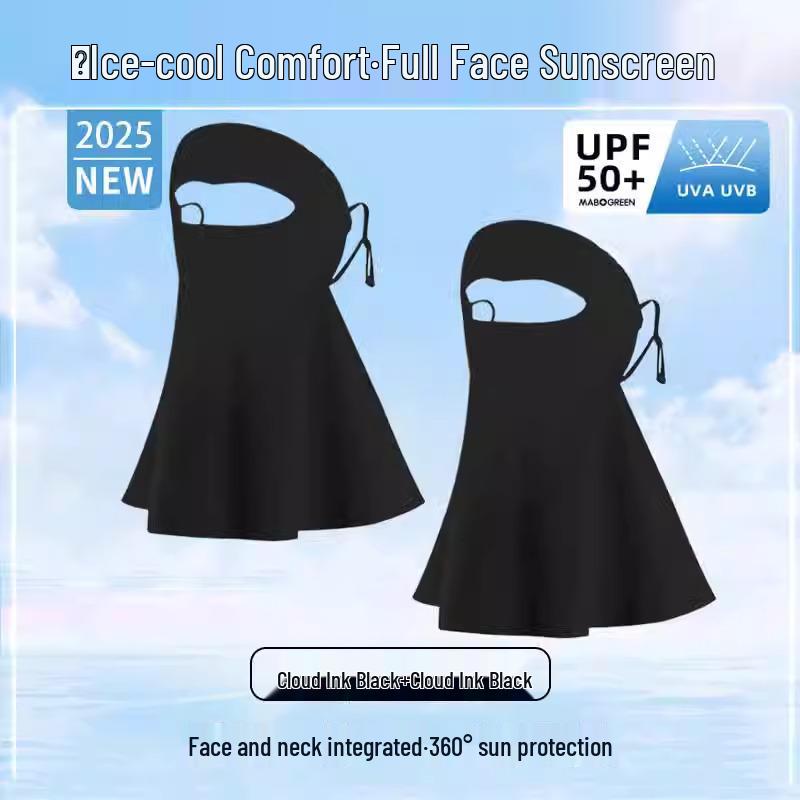 Women's Full Face UV Protection Facekini with Neck Guard - 2025 Style Summer Sunshade
