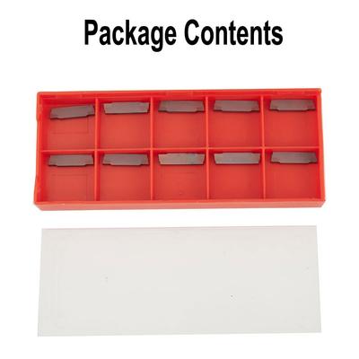 AU 10 Pcs MGMN200-G LDA Carbide Inserts Blades For Grooving-Cutting Lathe Tool