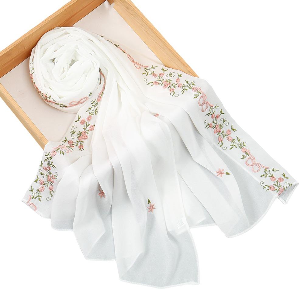 Plain Women Lace Shawl Chiffon Material Summer Femme Shawl Ramadan Hijab Scarf  Daily Events