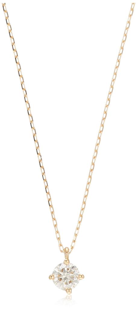 K18 yellow gold diamond necklace [Ester] (0.15ct) 0442-0688-0020-0000
