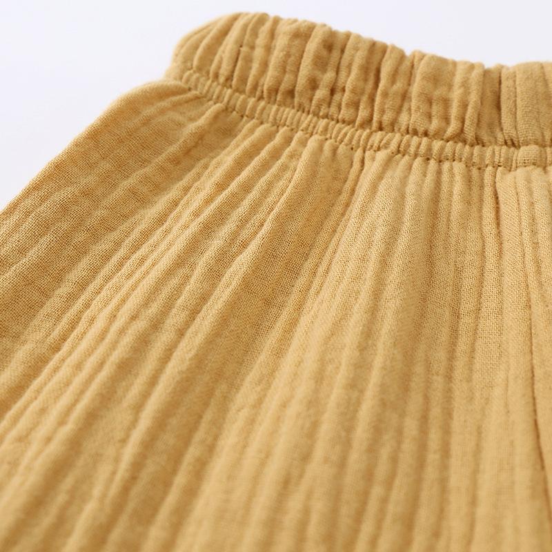 Children's Double-layer Cotton Yarn Pants, Loose-fitting Long Pants for Boys and Girls