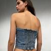 Women's Slim-Fit Waist-Cinching Short Denim Vest