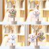 Puppy Cute Plush Toy Animal Stuffed Doll Girls Bag Charm Keychain Accessory
