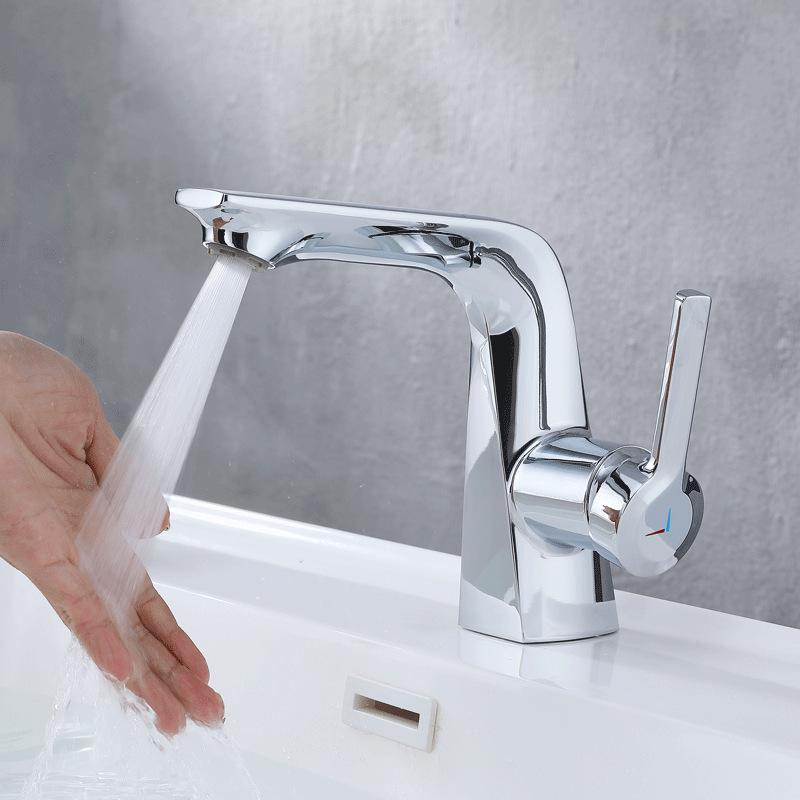 

Grey Bathroom Basin Faucet Single Lever hot and cold Chrome Crane Sink mixer Black Chrome Gray Tap