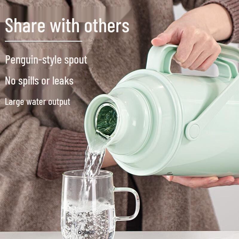 SHIMIZU Traditional Cork Lid Glass Lined Vacuum Flask
