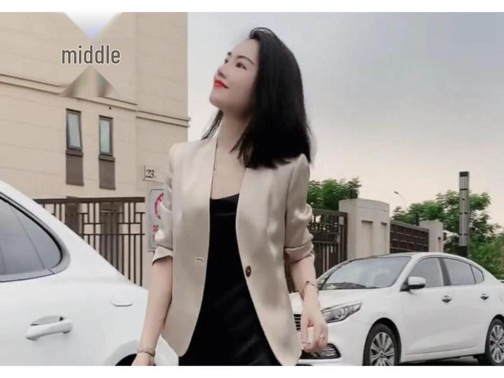 Italian Women's Suit Jacket and Camisole Dress Set - Spring Edition
