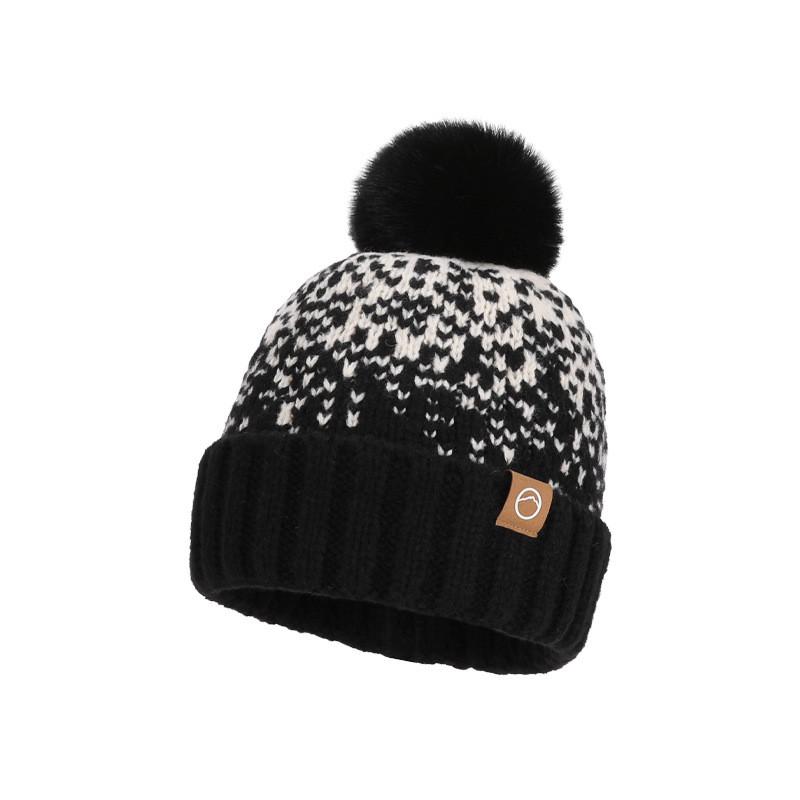 Knitted Winter Beanie Hat For Women With Fleece Lining And Ear Warmers For Outdoor Casual Wear