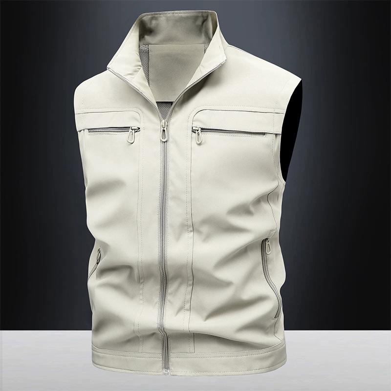 Workwear Vest Men's Outdoor Fishing Suit Casual Vest Jacket Simple Waterproof Vest