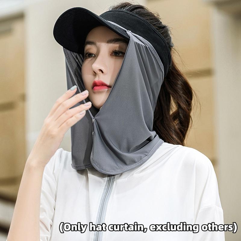 Summer Outdoor Sunshade Hat Curtain, Uv Resistant Sunshade Cloak, Safety Helmet, Baseball Cap, Sunshade Curtain