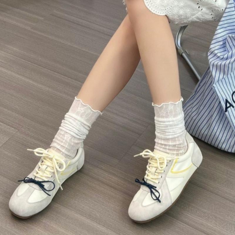 Fashion Retro Concise Round Toe Women Shoes 2025 Spring New Korean Hot Style Casual Comfortable Soft Sneakers Elegant Ladies Shoes