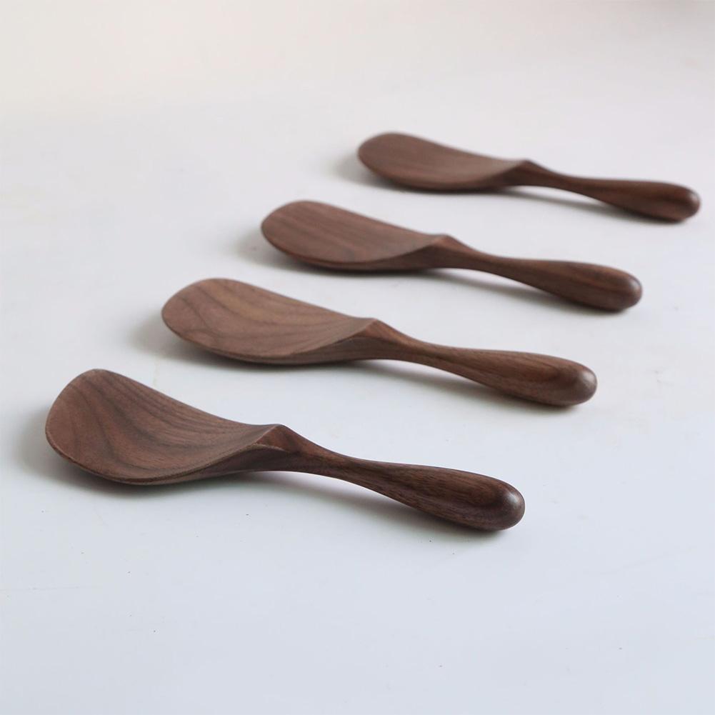 Black Walnut Wooden Spoon Tableware Honey Coffee Soup Spoon