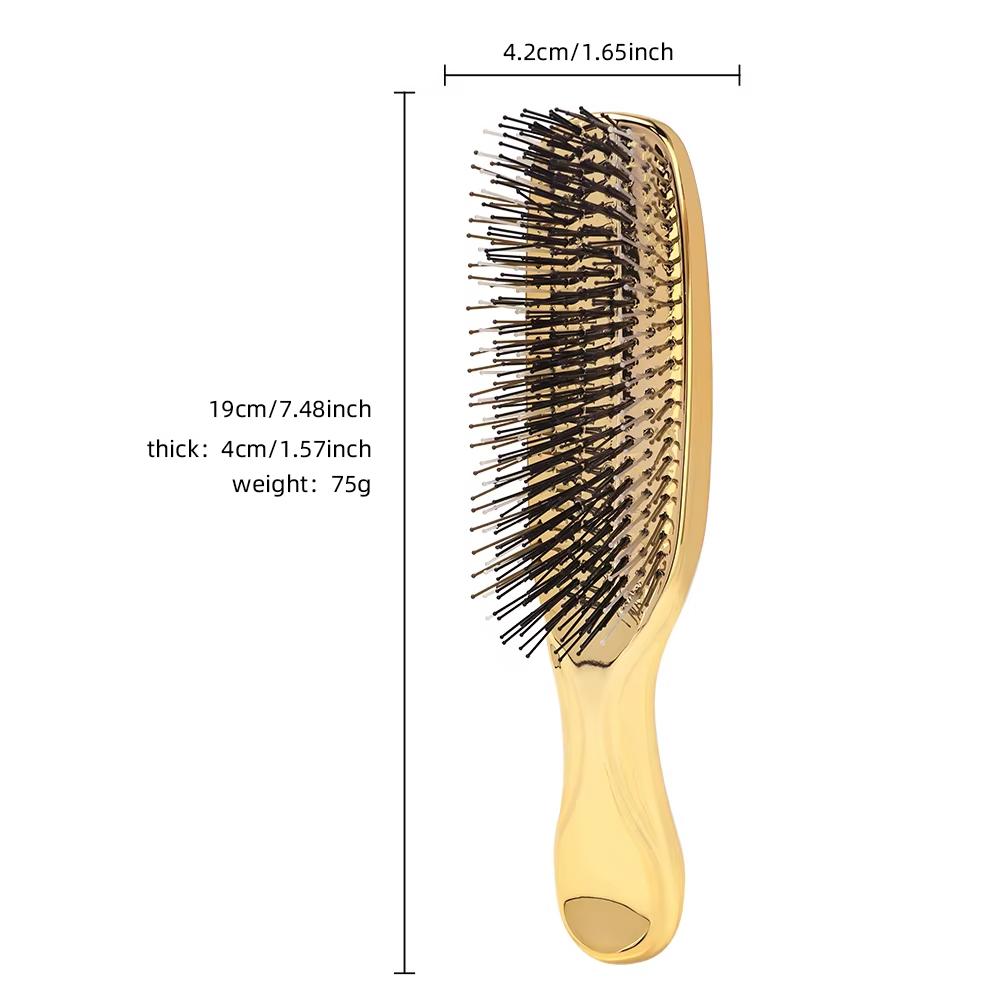 Massaggiatore Premium per la Testa Giapponese Spazzola per il Cuoio Capelluto Massaggiatore per Capelli Spazzola per Shampoo in Plastica Bagnata Spazzola Districante Pettine per la Pulizia dei Capelli Oro Rosa