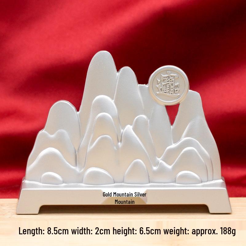 Jinshan Yinshan Fengshui Metal Ornament for Living Room or Office