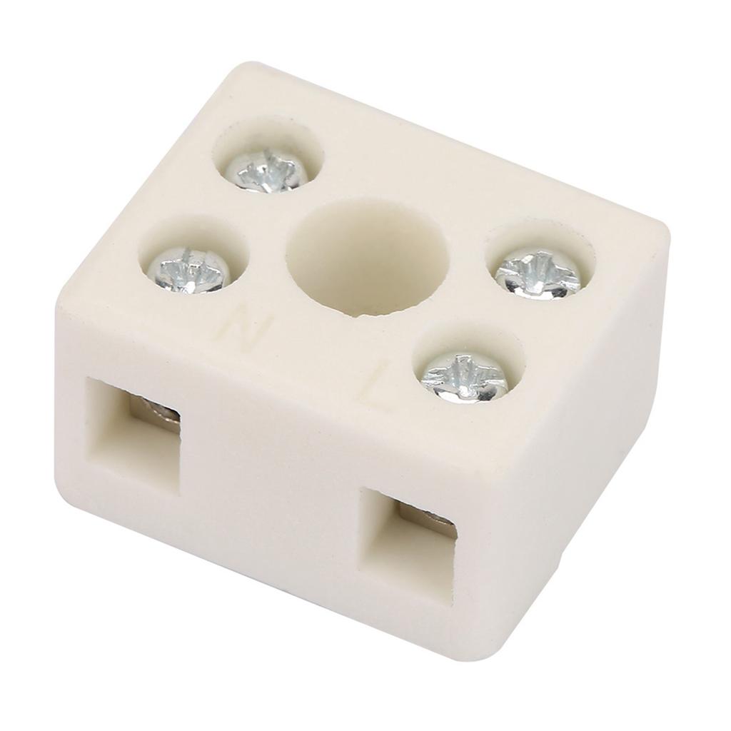 5Pcs High Quality Wire Connector 2 Position 5 Hole Ceramic Wiring Terminal Block