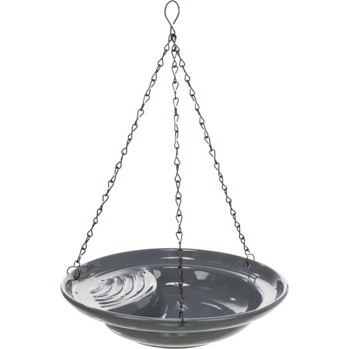 Mangeoire pour oiseaux - Trixie - Suspendue en céramique - 530 ml - Ø 26 cm - Extérieur