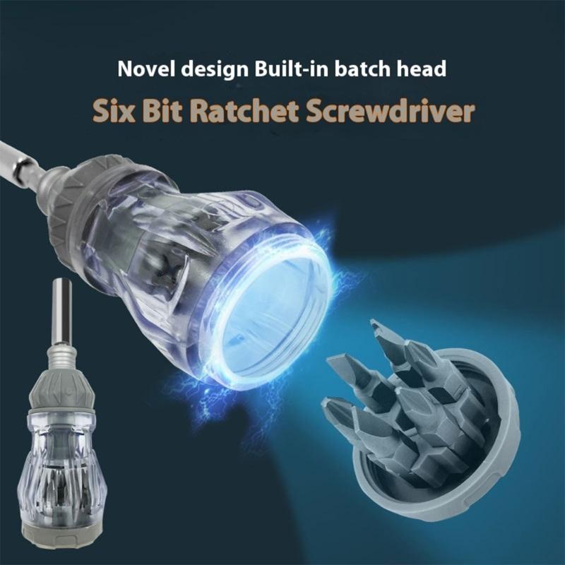 Practical Ratcheting Screwdriver Set Featuring 12 Steel Bit and Ergonomic Grip for Accuracy Work