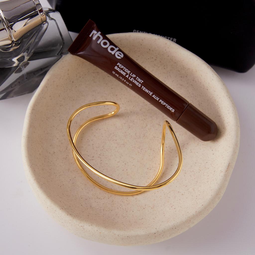 Yori Simple Lines Asymmetrical Open Bracelet Bangle Stainless Steel Rust Proof Office Ladies Chic Jewelry New Gift