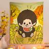 Cute Mmonchhichiss Anime Tapestry Hippie Flower Wall Carpets Dorm Decor Cheap Hippie Wall Hanging