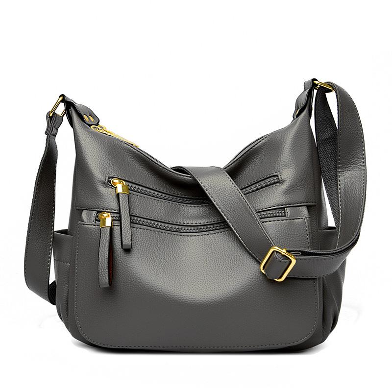 Dámské měkké kožené kabelky Velká kabelka Čtvercové kabelky přes rameno pro ženy Dámské Crossbody Nová móda