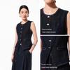 VEROMODA Women's Cotton Vest with Contrast Stitching