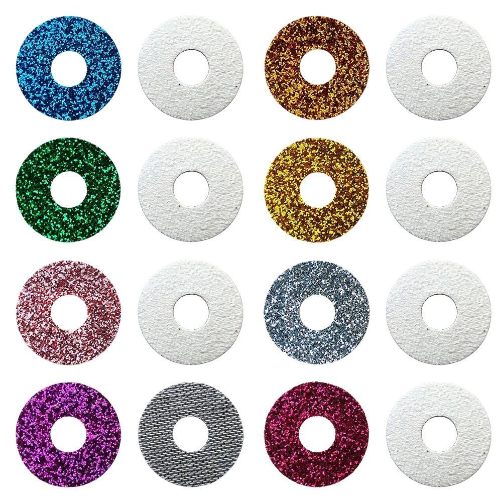 100pcs/bag 18mm Round Glitter Fabric Plastic 3D Comical Round Glitter Toy Eyes