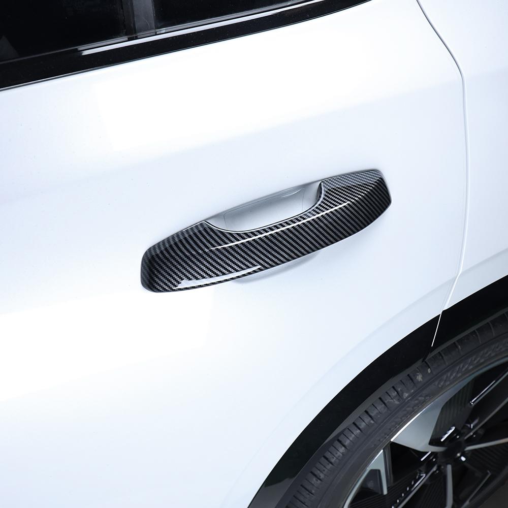 Carbon Fibre Gloss Black Design Exterior Door Handle Trim For Renault Grand Koleos 2024-2026 LHD Auto e Exterior Accessories