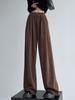 Wide Leg Pants Women Autumn Winter Thicken Loose Casual Straight Trousers Y2K Ladies with Pockets Mop Pants Slim Body