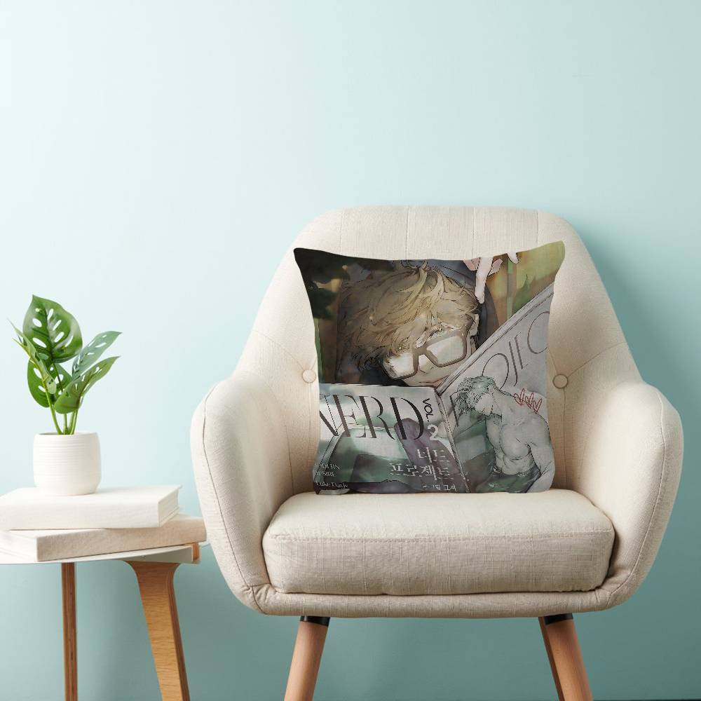 Cartoon N-Nerd P-Project Bl Anime Cushion Cover Polyester Sofa Cushions Decorative Throw Pillows Home Decoration Pillowcover