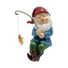 Sleeping Position Fishing Dwarf Figurine, Resin Home Outdoor Garden Miniature Elf Statue, Landscape Decoration