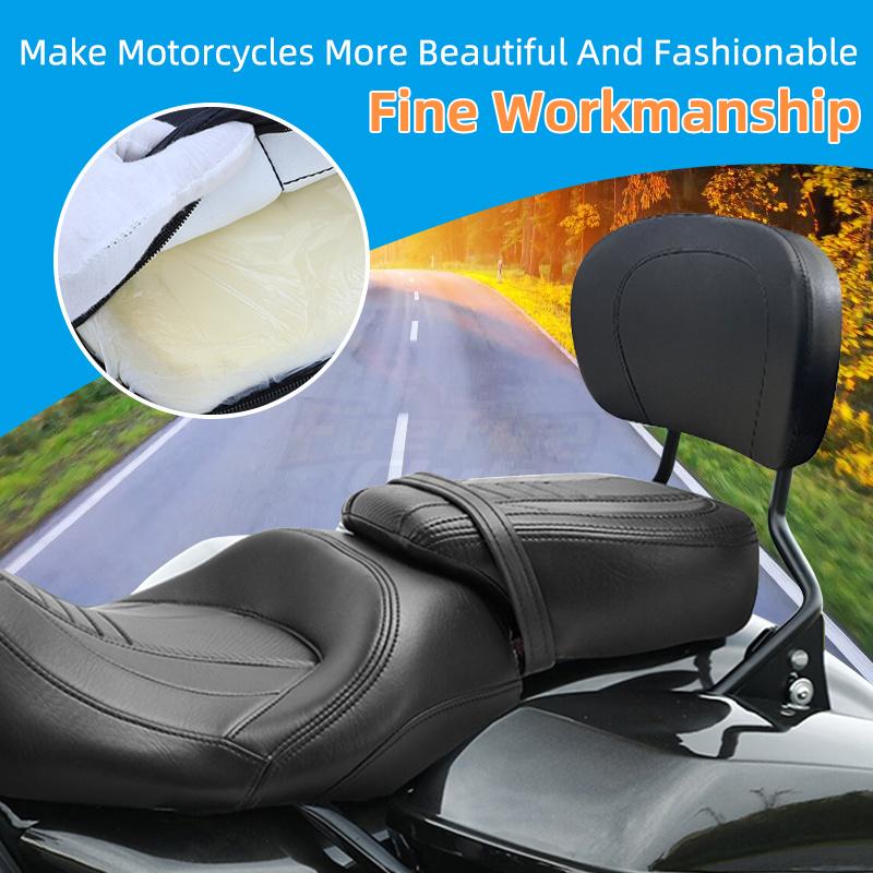 Motorcycle Rear Sissy Bar Cushion Pad Motocross Accessories For Harley Touring Street Glide Road King Road Glide 1996-later