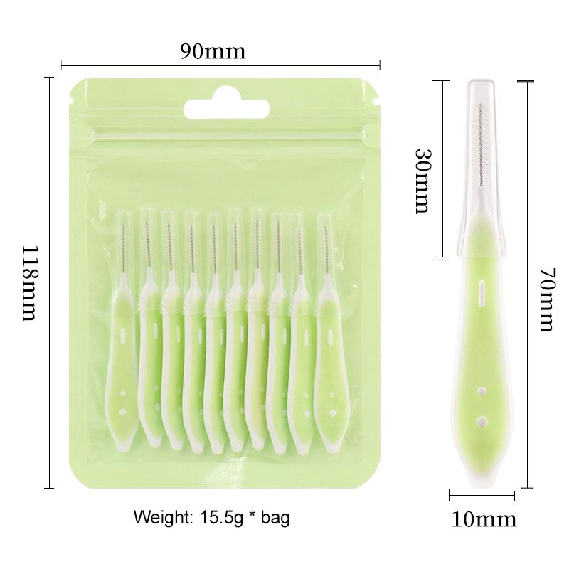 10 Stück Augenbrauenbürsten Mini Augenbrauen-Lifting-Bürste Einweg-Make-up-Wimpernwerkzeug Zahnzwischenraumbürste Wimpernverlängerungszubehör