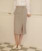 Leobeucham [Jennet Pencil Skirt_Grey Beige] Jennet Pencil Skirt_Grey Beige