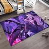 Anime Demon Girl Print Area Rug, Fantasy Game Character Non-Slip Floor Carpet for Bedroom